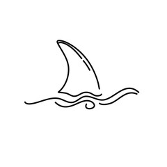 Fototapeta premium Whale tail jump doodle 