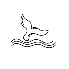 Whale tail jump doodle 