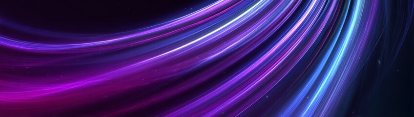 Fototapeta premium Abstract Glowing Purple and Blue Swirling Lines Background