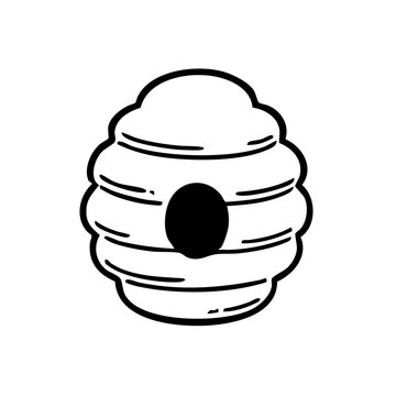 recommend clip art: 蜂の巣　線画　手書き