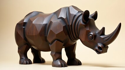 Fototapeta premium rhino on white