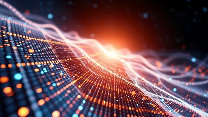 Abstract digital waveform data visualization