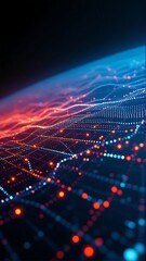 Abstract digital data flow visualization