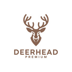 Obraz premium Deer Logo Design Vector, Unique and Professional Deer Logo Design, Deer Silhouette 