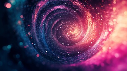 Obraz premium Colorful spiral vortex with glowing edges and deep color gradients.