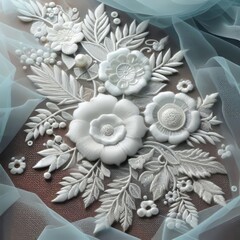 Applique underlying fabric to show through