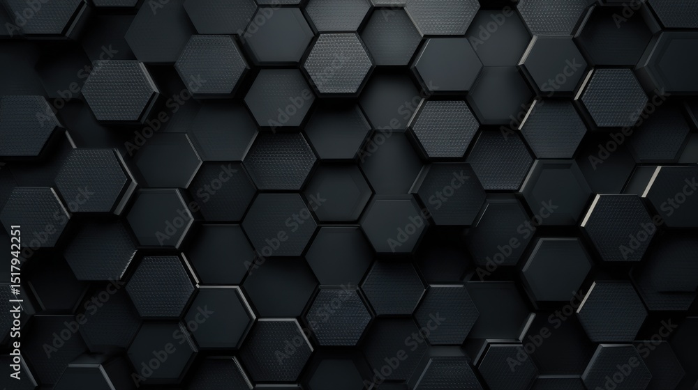 Poster abstract dark hexagon pattern background texture modern geometric design for technology or corporate