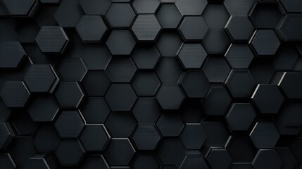 Abstract Dark Hexagon Pattern Background Texture Modern Geometric Design for Technology or Corporate Projects