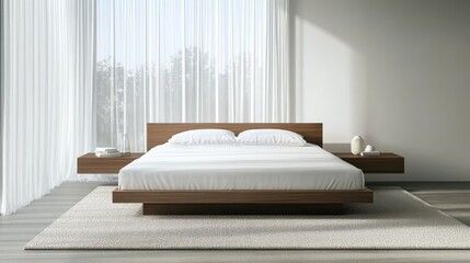 Modern Minimalist Bedroom Interior Design: Serene and Stylish Space