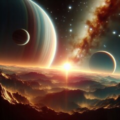 Gaseous layers of a distant planet