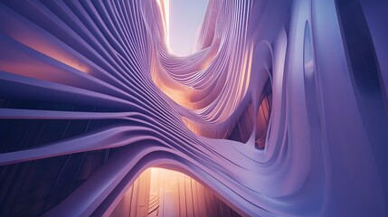 Intricate architectural design with flowing lines.