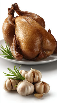 Succulent roasted chicken with rosemary and garlic symphony, perfect for a Mid-Autumn Festival feast or savory Juneteenth gathering