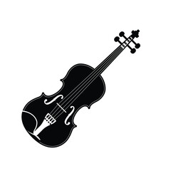 Violin Silhouette. Black and White Icon Design Elements on Isolated White Background © Khairuman