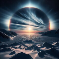 Circumhorizon arc sunlight through p