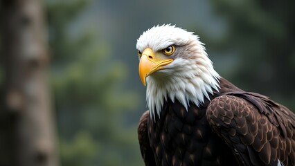 Obraz premium Majestic Bald Eagle in the Wild