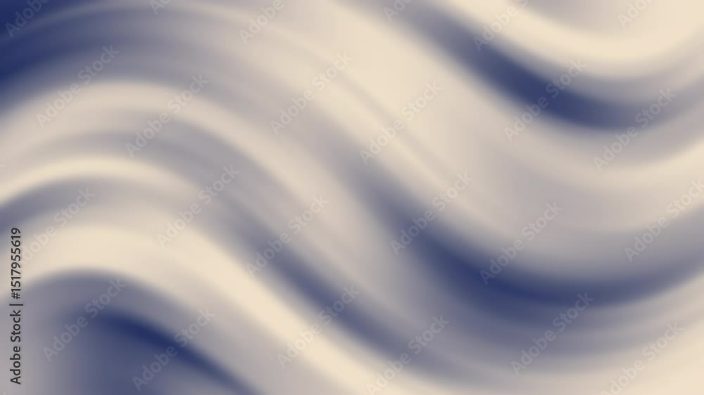 Poster abstract blurred wavy blue and beige gradient background with smooth flowing lines, abstract texture