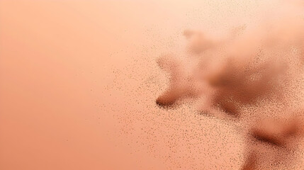Fototapeta premium Abstract Powder Explosion On Peach Background