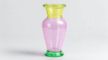 Enigmatic candy-colored glass vase, whispering hues of spring equinox festivity and whimsical Bohemian bonfire gatherings