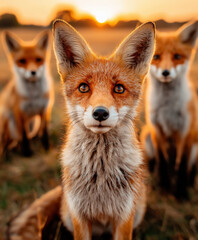 Fototapeta premium Nahaufnahme Fuchsbabys