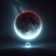 During a Lunar Eclipse A glowing