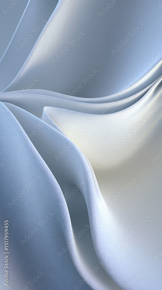 Poster soft, light-blue fabric texture with subtle folds, creating an elegant and smooth appearance, showca