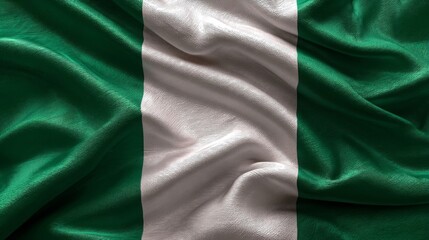 Celebrating nigerian independence day with a silk flag display