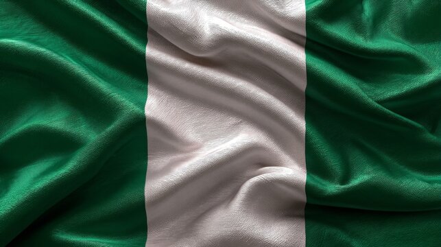 Celebrating nigerian independence day with a silk flag display