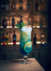 Blue lagoon cocktail