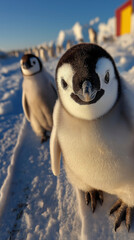 Nahaufnahme Pinguinbabys