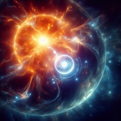 Obraz premium Orb Interacting burst of energy