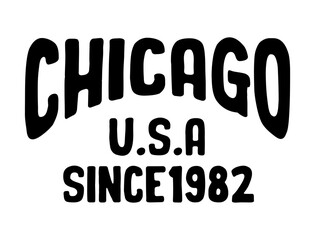 Chicago typography slogan. Varsity athletic vintage for t shirt. united states of america street urban print. Vector illustration.