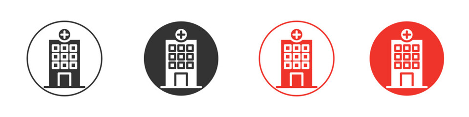 Hospital icon for logo, vector sign symbol for design