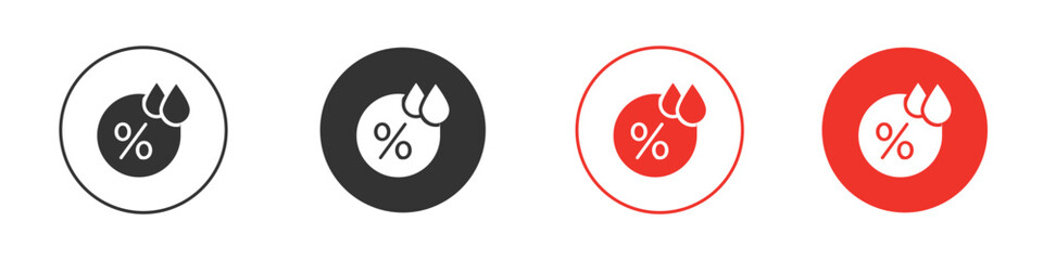 Humidity icon for logo, vector sign symbol for design