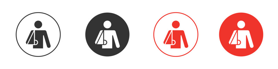 Injury icon for logo, vector sign symbol for design