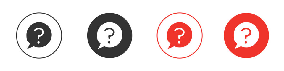Interrogation icon for logo, vector sign symbol for design