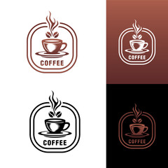 Coffee premium brand symbol icon vector illustration concept inspiration