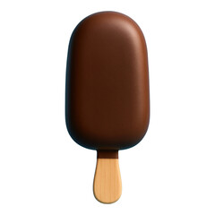 PNG Chocolate ice cream on stick.