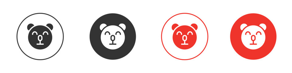 Koala head icon for logo, vector sign symbol for design