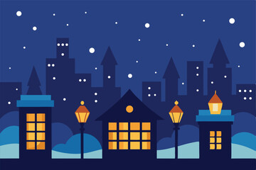 Fototapeta premium night city in the night background