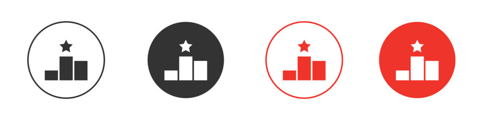 Leaderboard icon for logo, vector sign symbol for design