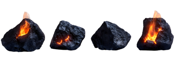 Conceptual representation of energy transition using coal and emerging flame sources