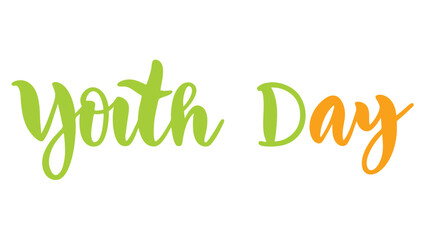 Fototapeta premium Colorful International Youth Day Typography