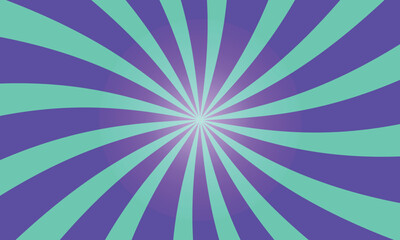 vibrant retro starburst background with purple and teal swirls