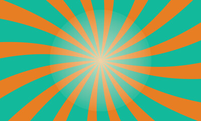 vibrant retro sunburst pattern: stunning orange and teal spiral design for backgrounds, art, and decor