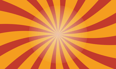 Obraz premium vibrant radiating sunburst pattern with orange and red stripes