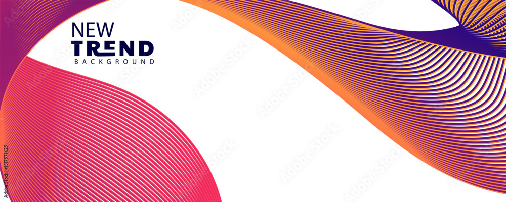 Poster gradient color , wave line abstract background, abstract waving line particle technology background