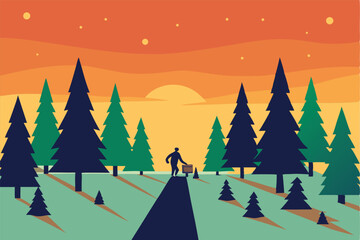 Obraz premium vector illustration of a christmas background