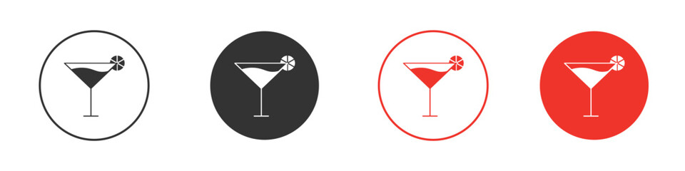 Martini glass icon for logo, vector sign symbol for design