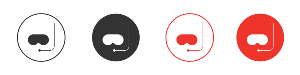 Mask snorkel icon for logo, vector sign symbol for design