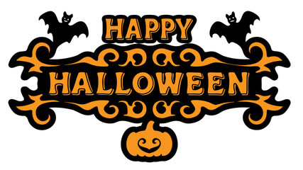 Happy Halloween typography